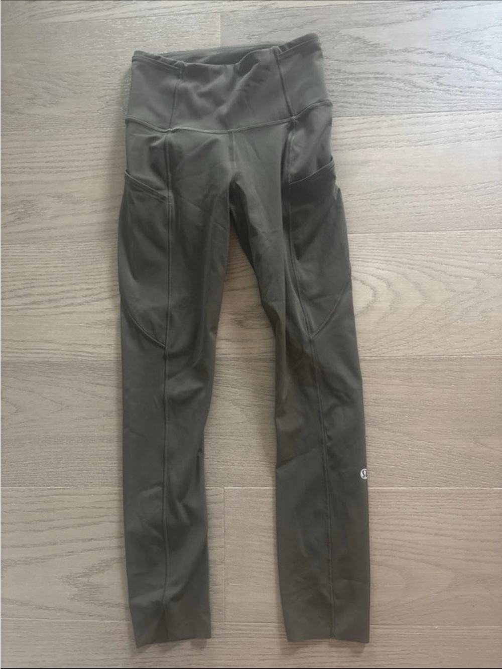 lululemon athletica Olive Green High-Rise Leggings with Side Pockets